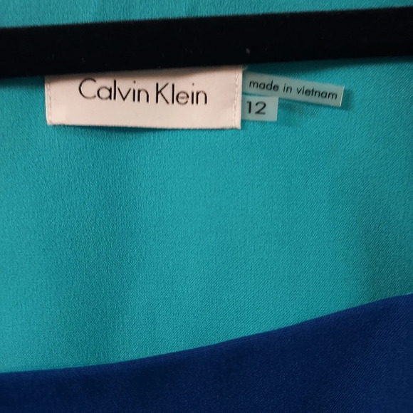 Calvin Klein Royal Blue Sleeveless Square Neck Shealth Dress in Size 12 - Picture 2 of 12